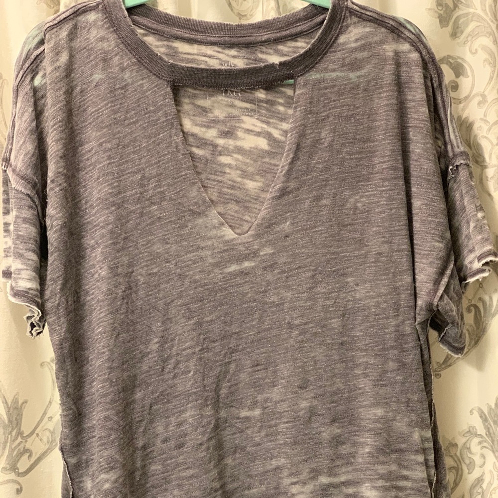 Free People Distressed Blouse